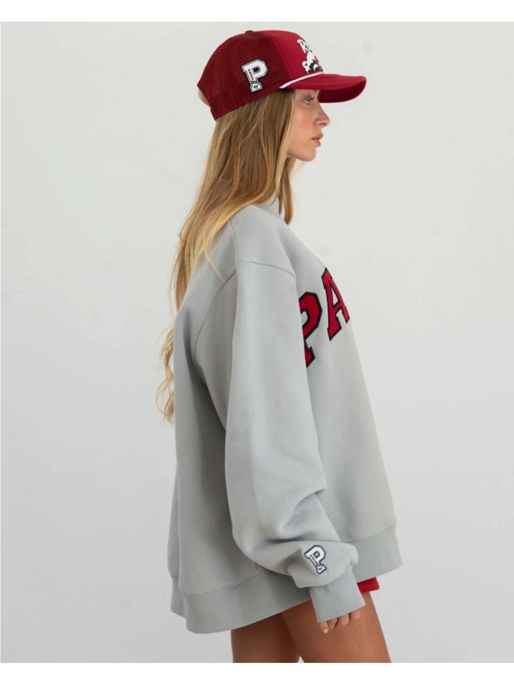 Parke x '47 Alabama Mockneck Grey Crimson Size L/XL NEW - Picture 6 of 7